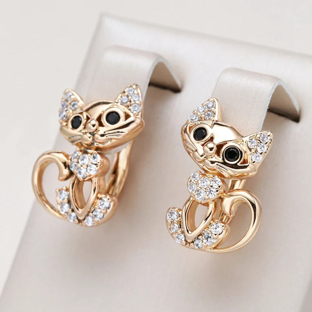 Orecchini Eleganti con Zirconia Kitty