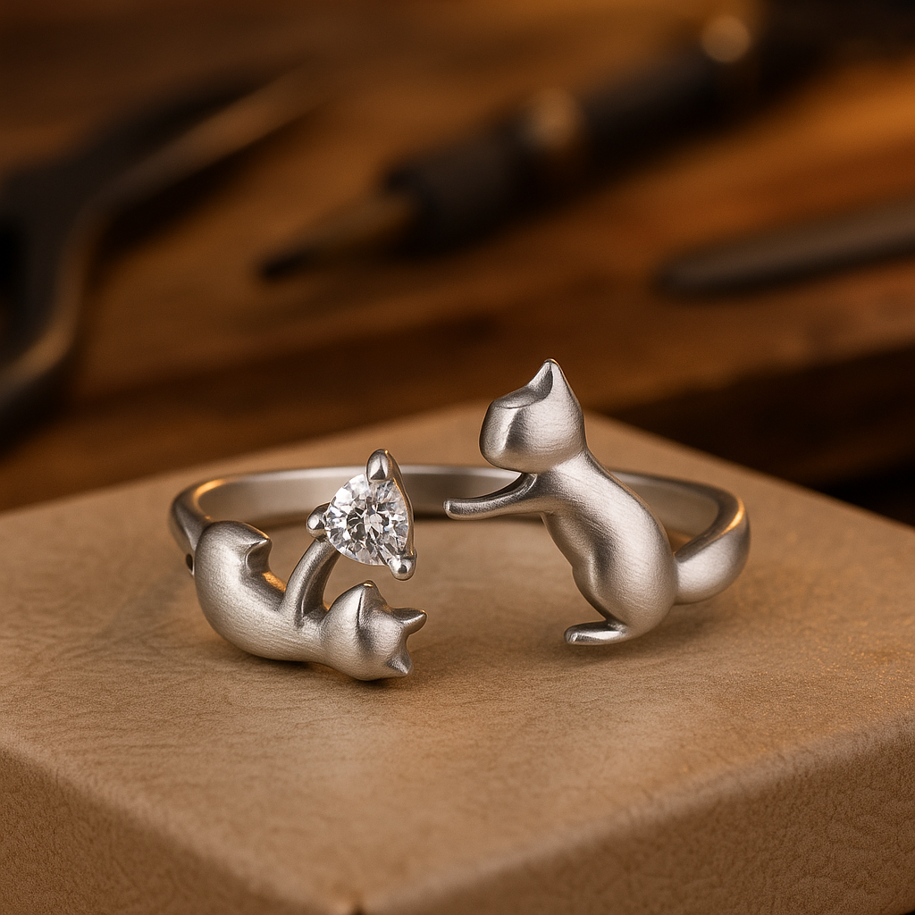 Anello Gatto Divertente