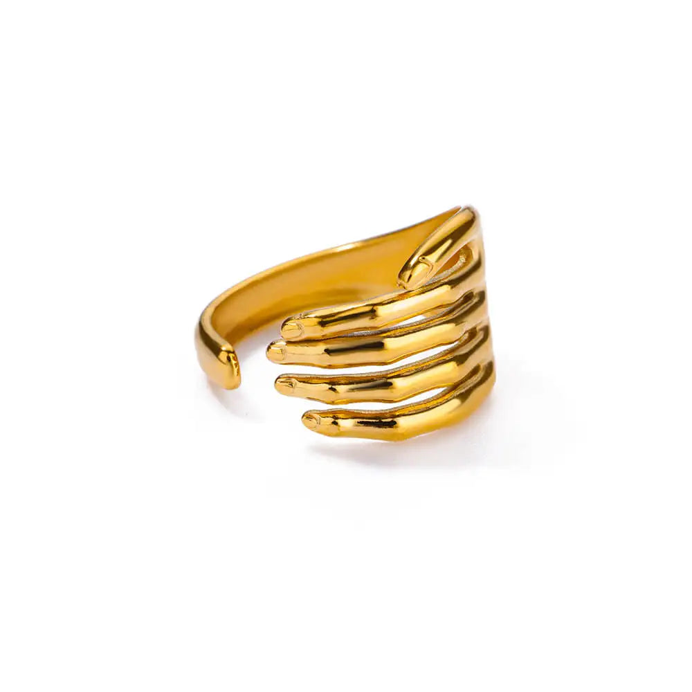 Anello a mano scheletrica