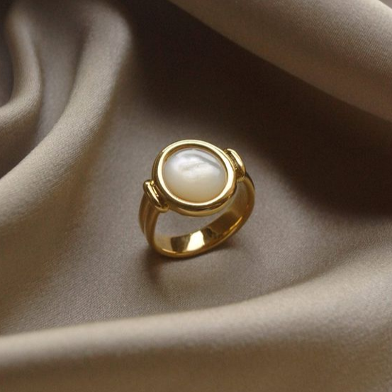 Anello Elegante Tutto in Perle