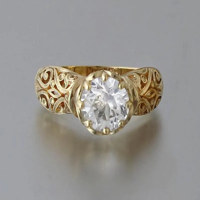 Anello Elegante con Zirconia Bianca