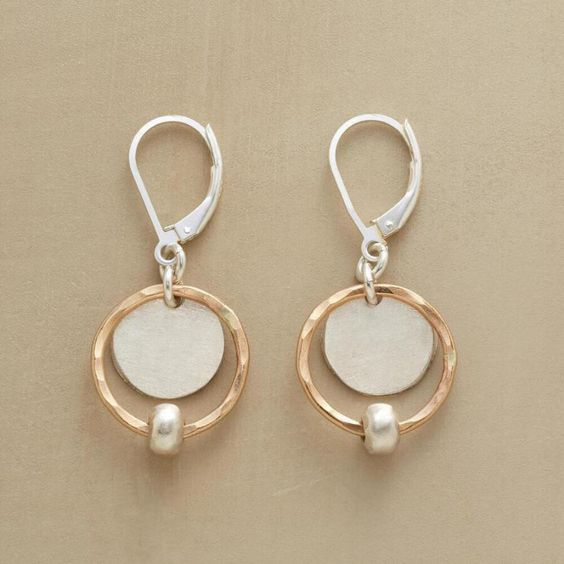 Orecchini con Perle Placcati Oro e Argento