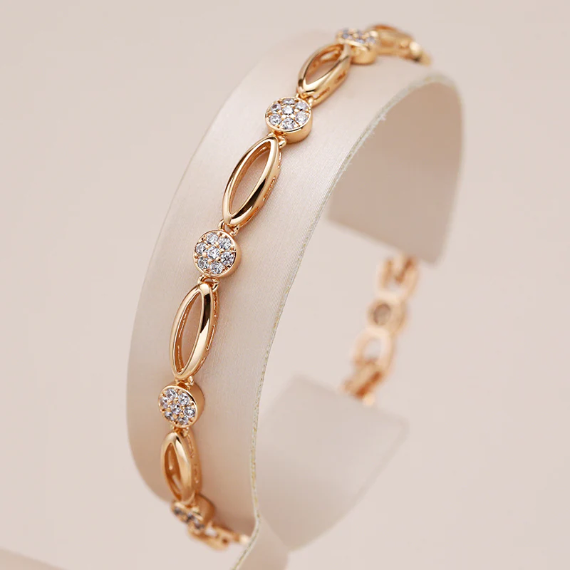 Braccialetto Elegante con Zirconia Dorata