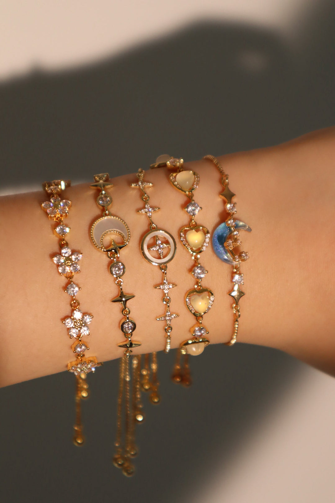 Bracciale con stella polare in diamanti
