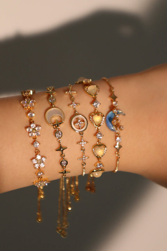 Bracciale con stella polare in diamanti