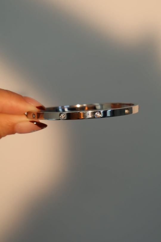 Bracciale in acciaio inossidabile con diamanti