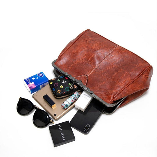 Borsa a Mano con Chiusura a Scatto Vintage