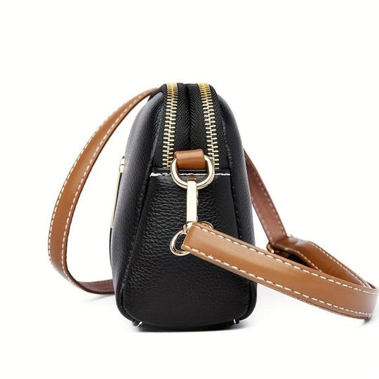 Borsa a Tracolla Mila con Lavorazione Litchi