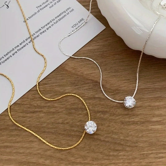 Collana di pietre moissanite Cléa