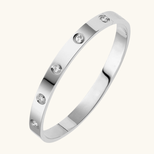 Bracciale Forever Link in argento con cristalli di ghiaccio