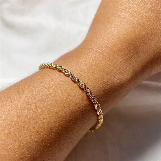 Bracciale in oro con catena a corda Gigi