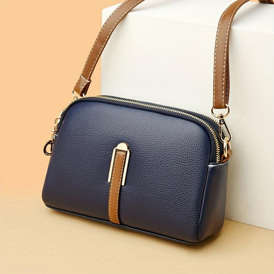 Borsa a Tracolla Mila con Lavorazione Litchi