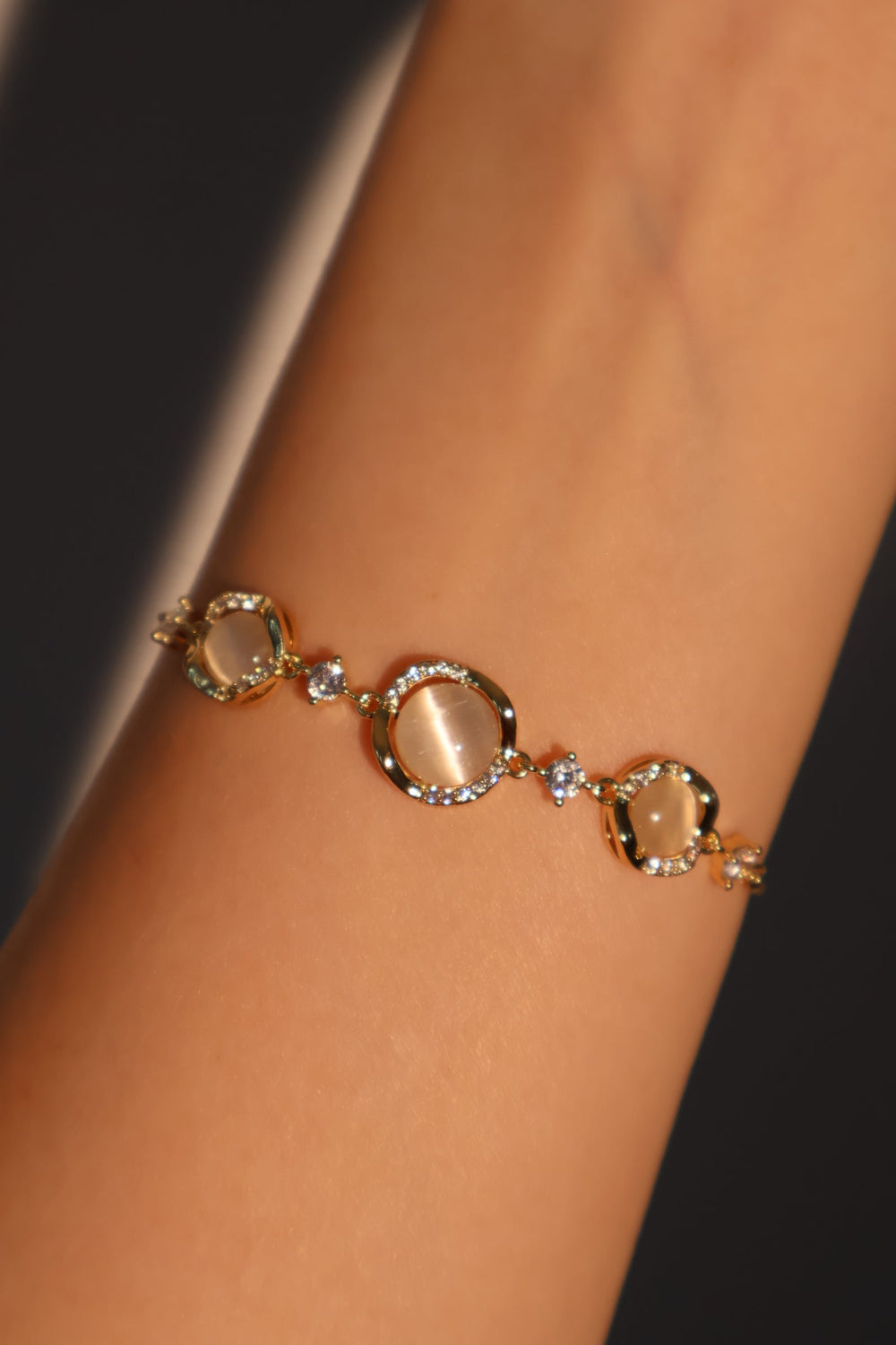 Bracciale 3 in 1 in opale bianco