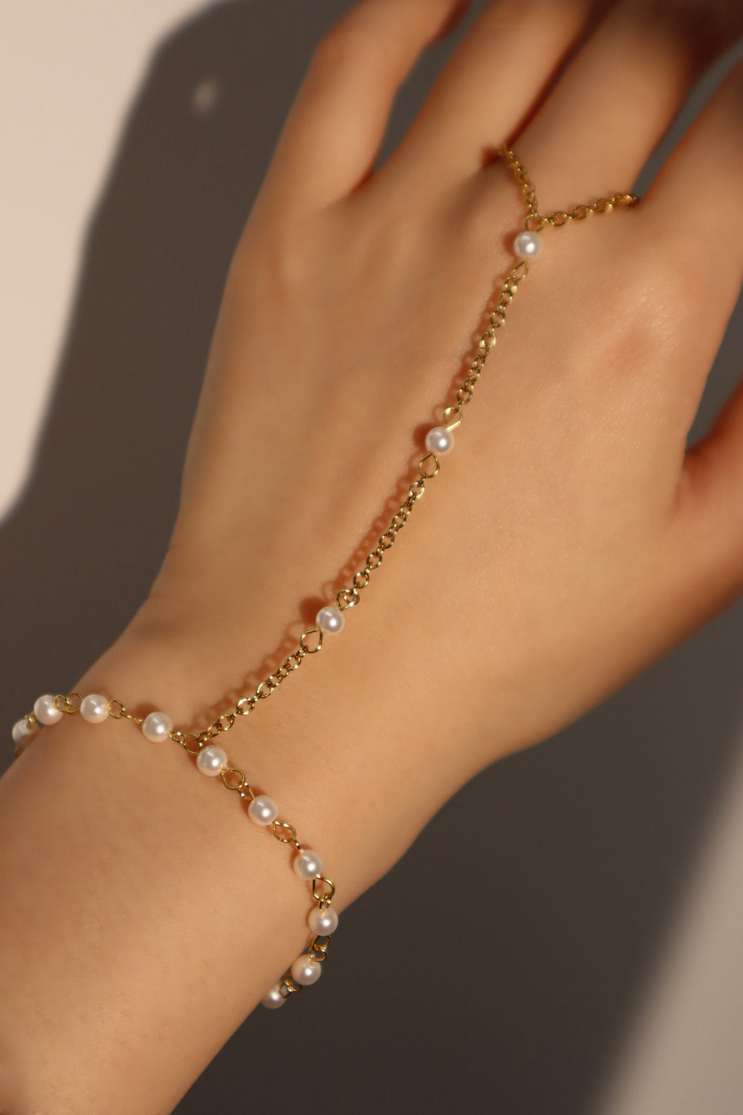 Bracciale a catena in acciaio inossidabile con perle multiple