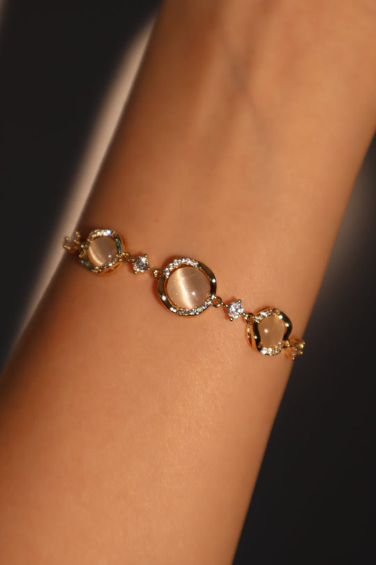 Bracciale 3 in 1 in opale bianco