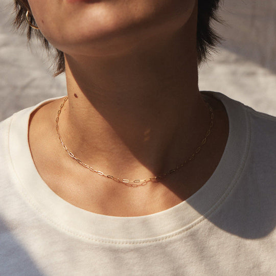 Collana con catena a graffetta Nadia