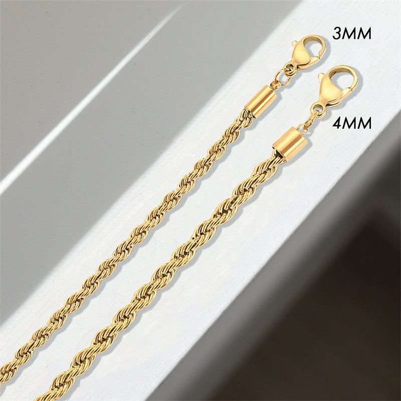 Bracciale in oro con catena a corda Gigi