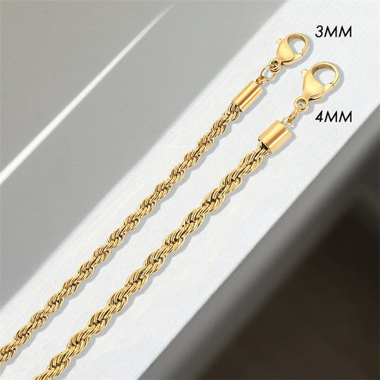 Bracciale in oro con catena a corda Gigi