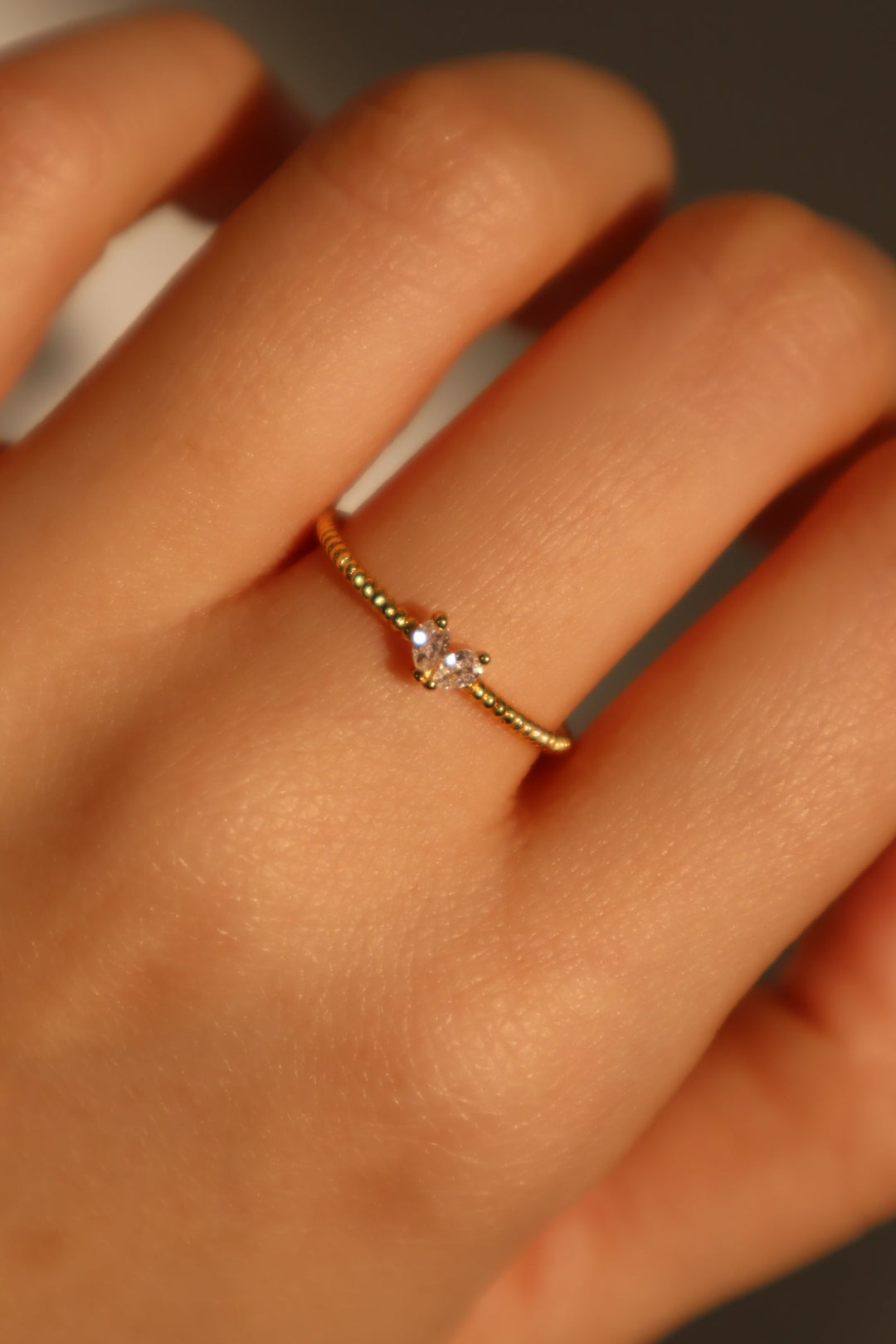Anello a cuore di diamanti