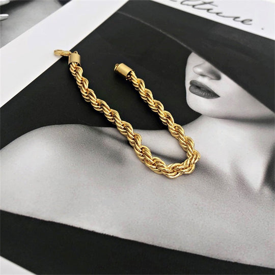 Bracciale in oro con catena a corda Gigi
