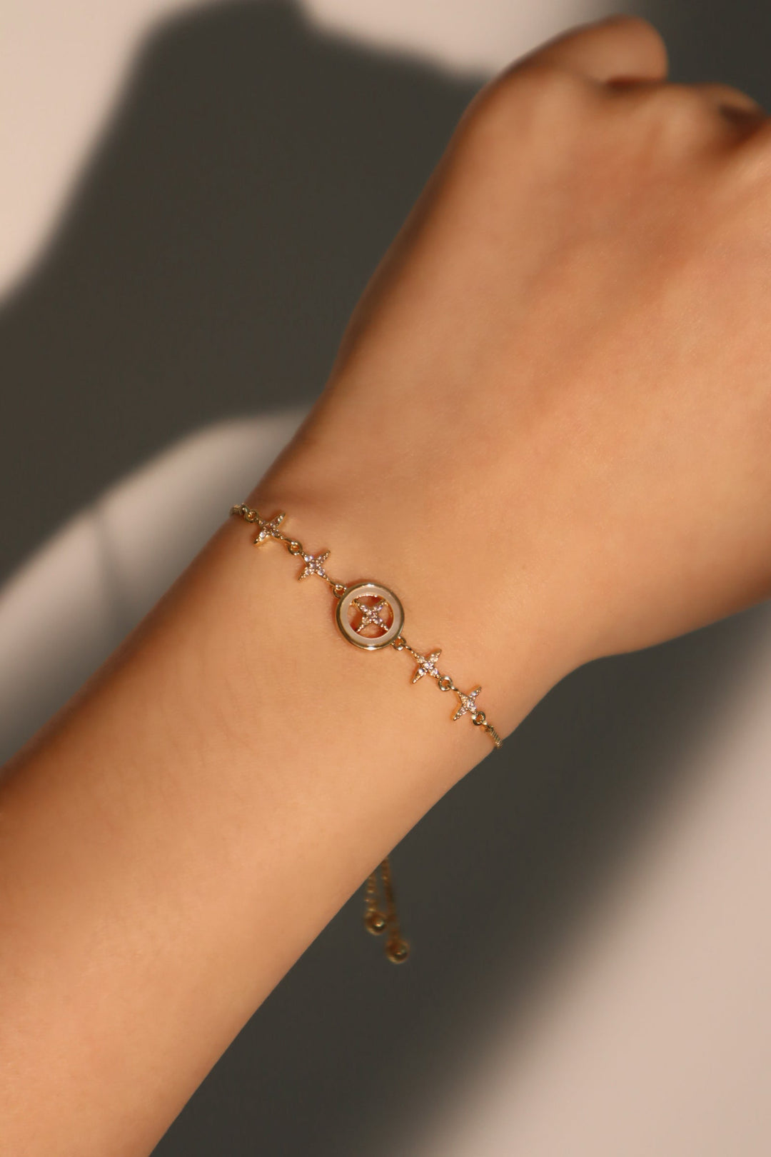Bracciale con stella polare in diamanti