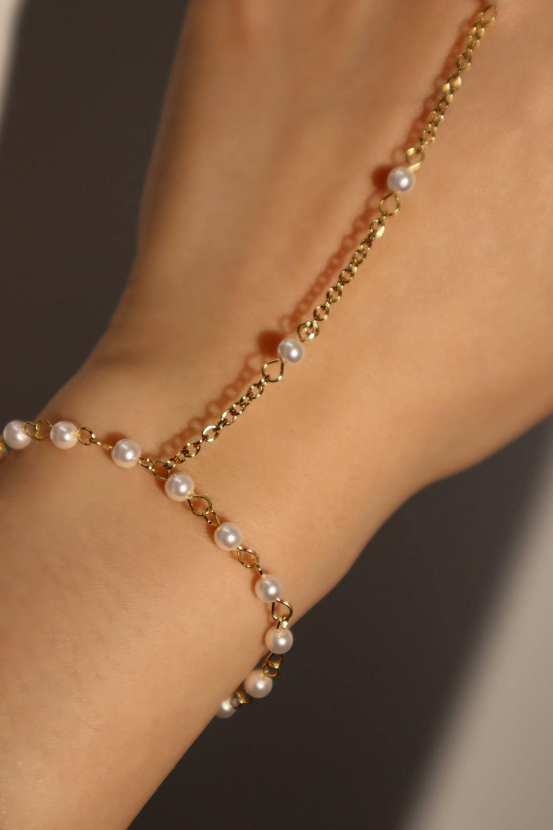 Bracciale a catena in acciaio inossidabile con perle multiple