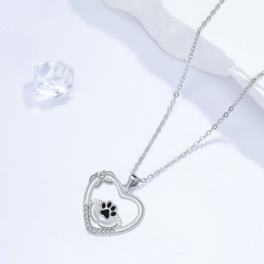 Collana Catena con Zampa del Cuore