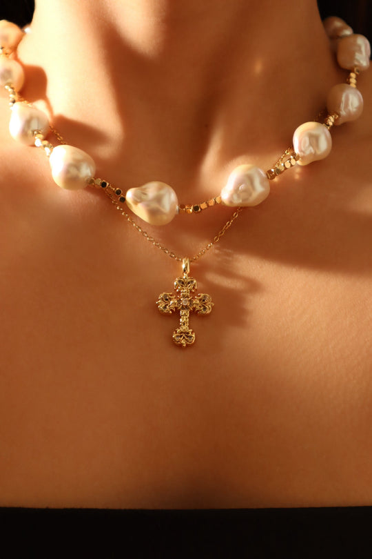 Collana di perle barocche multiple