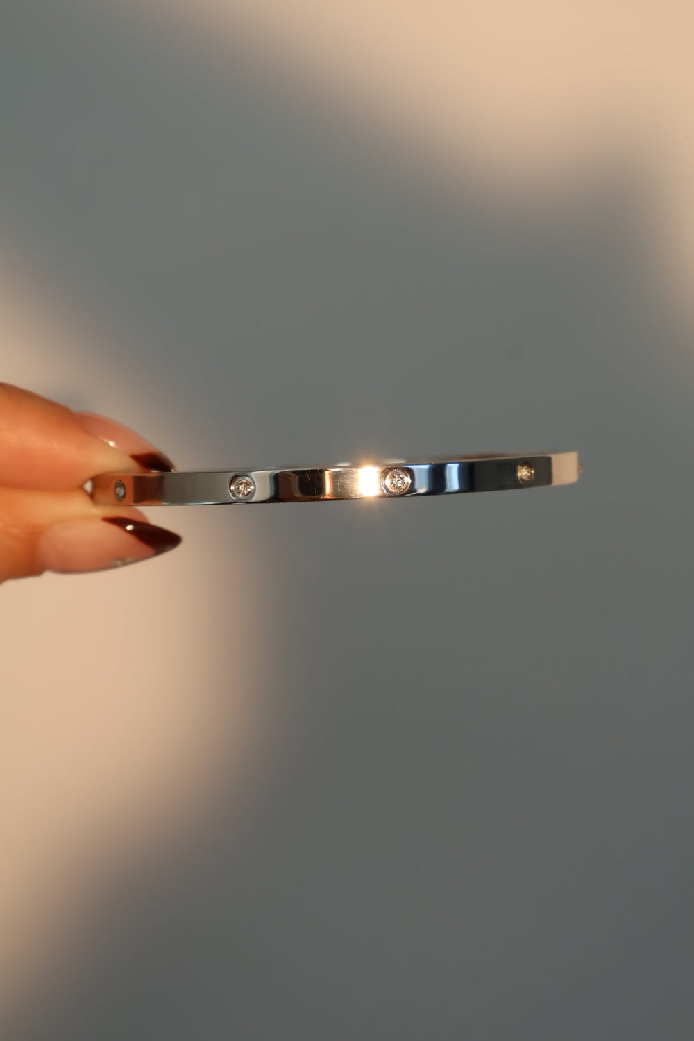 Bracciale in acciaio inossidabile con diamanti