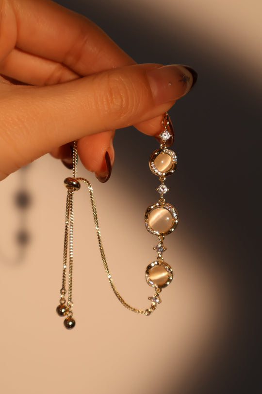 Bracciale 3 in 1 in opale bianco