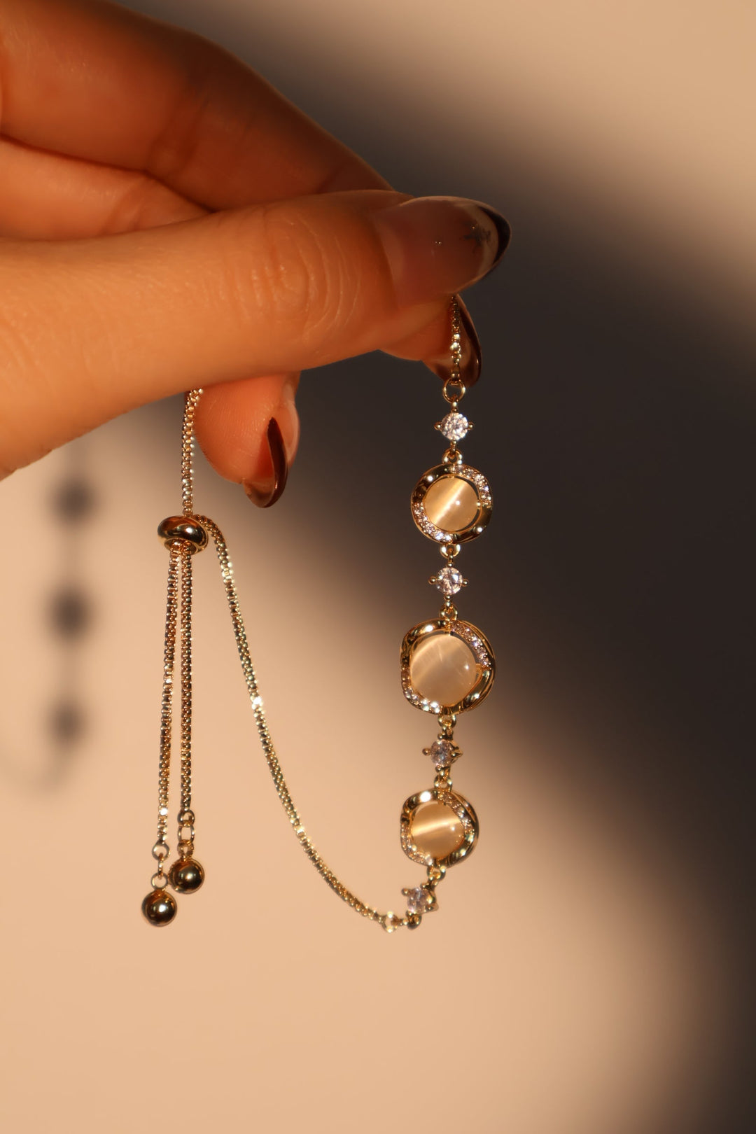 Bracciale 3 in 1 in opale bianco