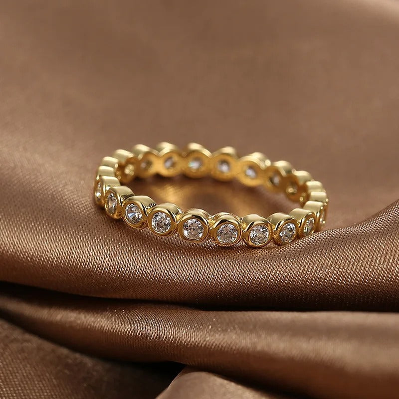 Anello a bolla con diamante