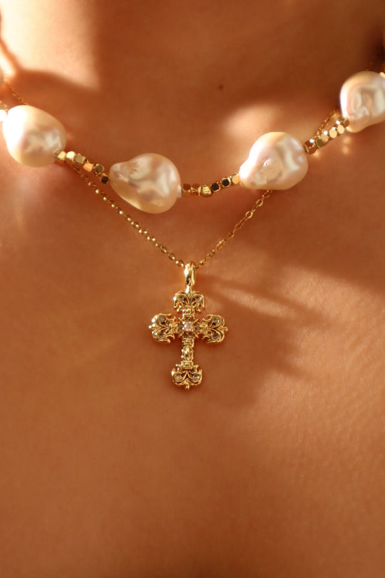 Collana di perle barocche multiple