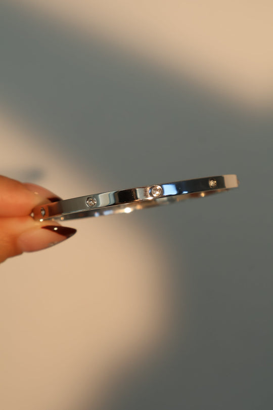 Bracciale in acciaio inossidabile con diamanti