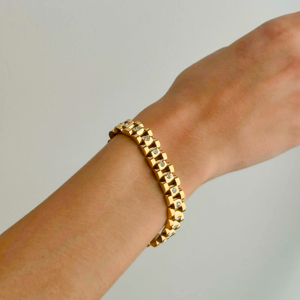 Bracciale con cinturino in oro