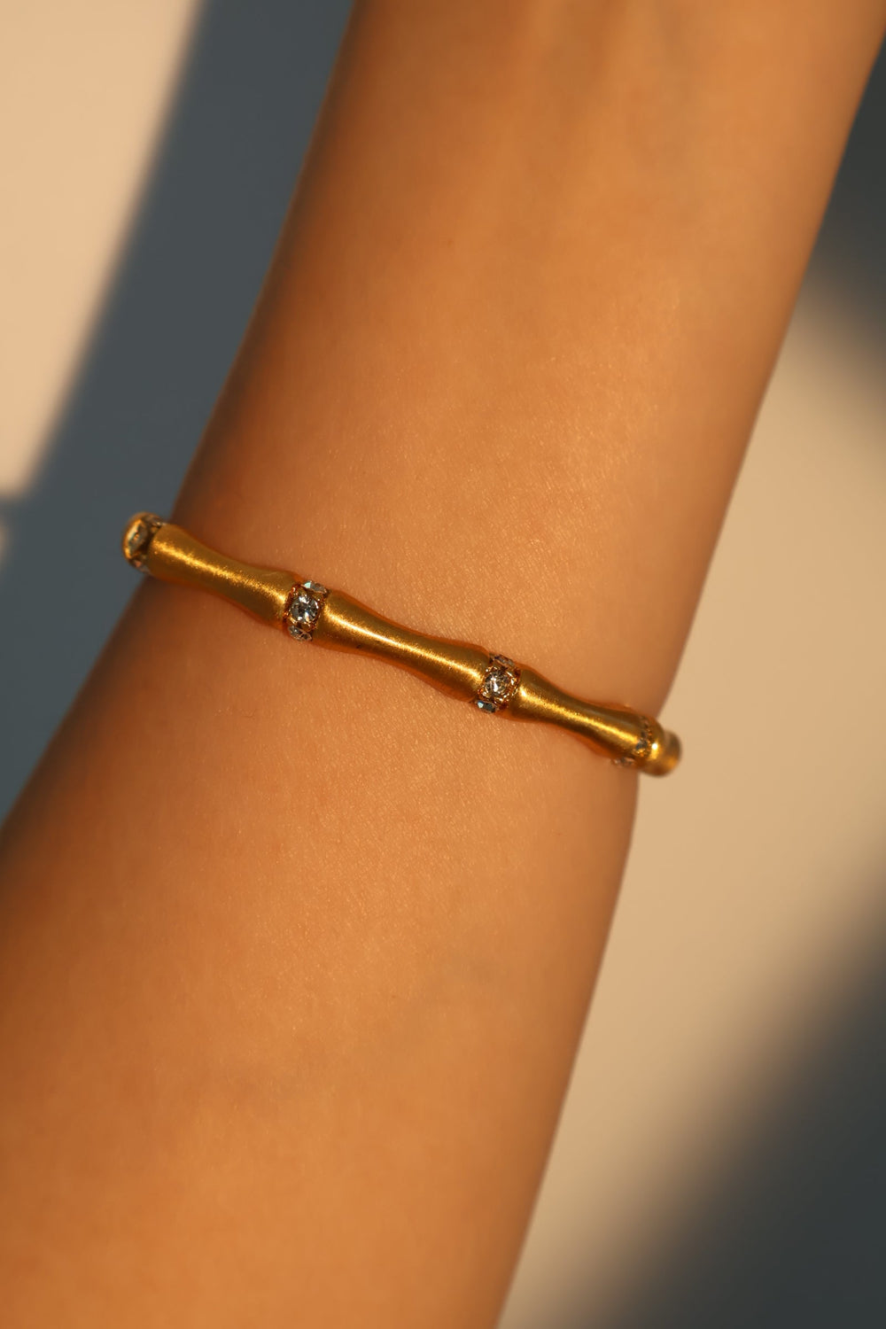 Bracciale in bambù con diamanti