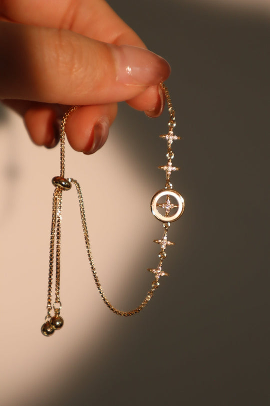 Bracciale con stella polare in diamanti