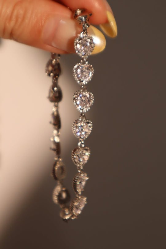 Bracciale con cuore multidiamante
