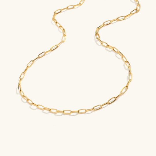 Collana con catena in oro ambrato