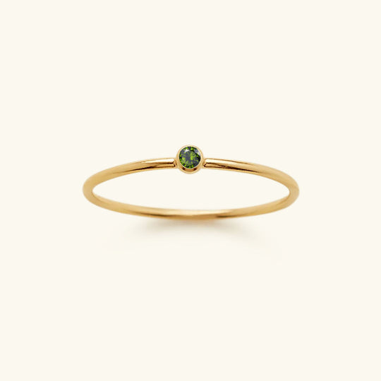 Anello impilabile con pietra portafortuna Amelia