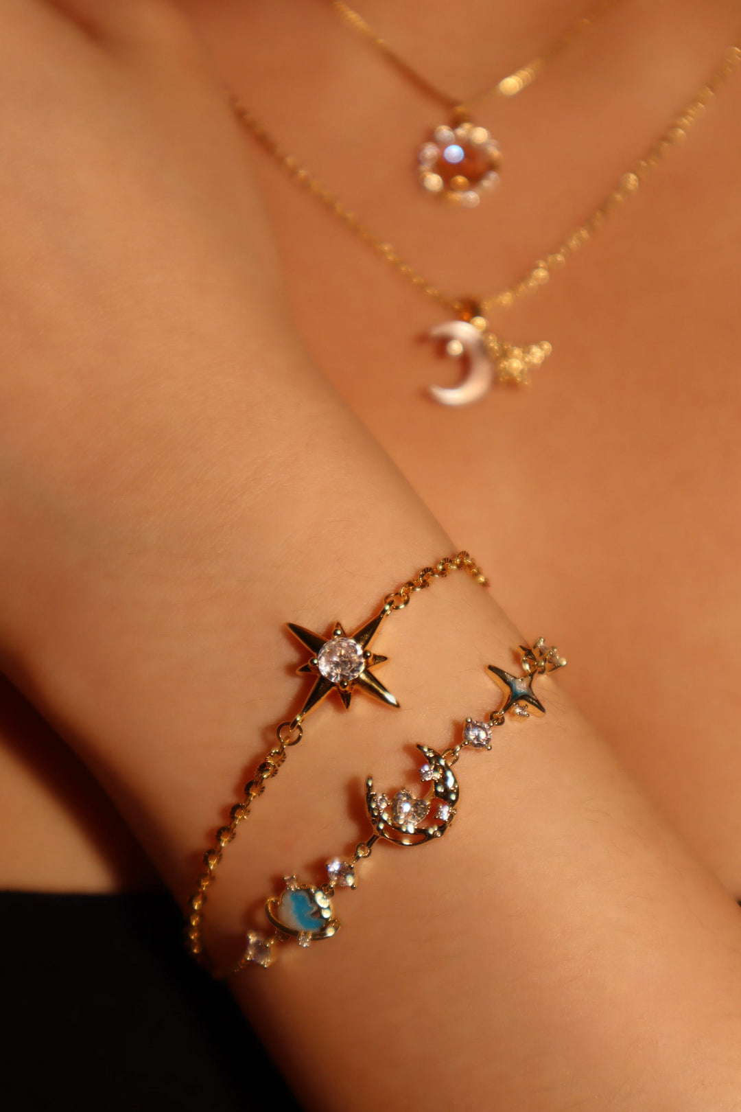 Bracciale Stella Luna Blu