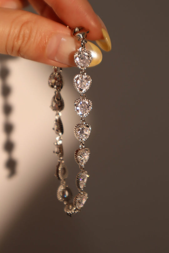 Bracciale con cuore multidiamante