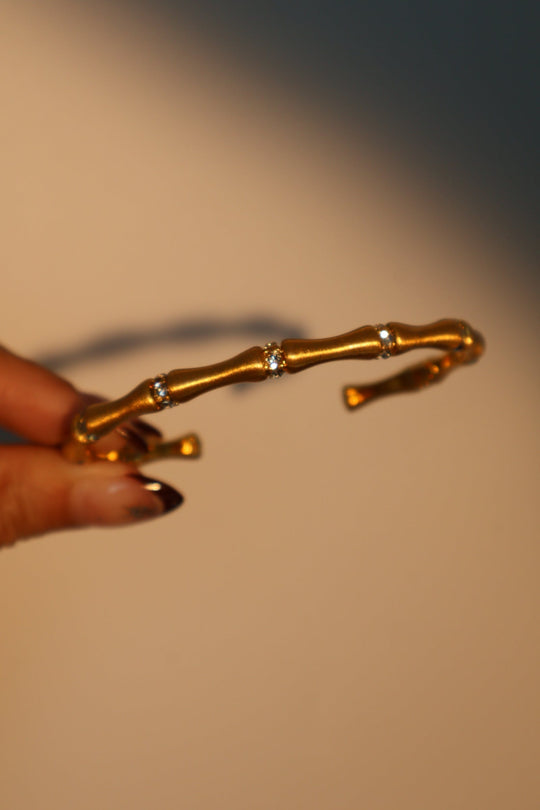 Bracciale in bambù con diamanti