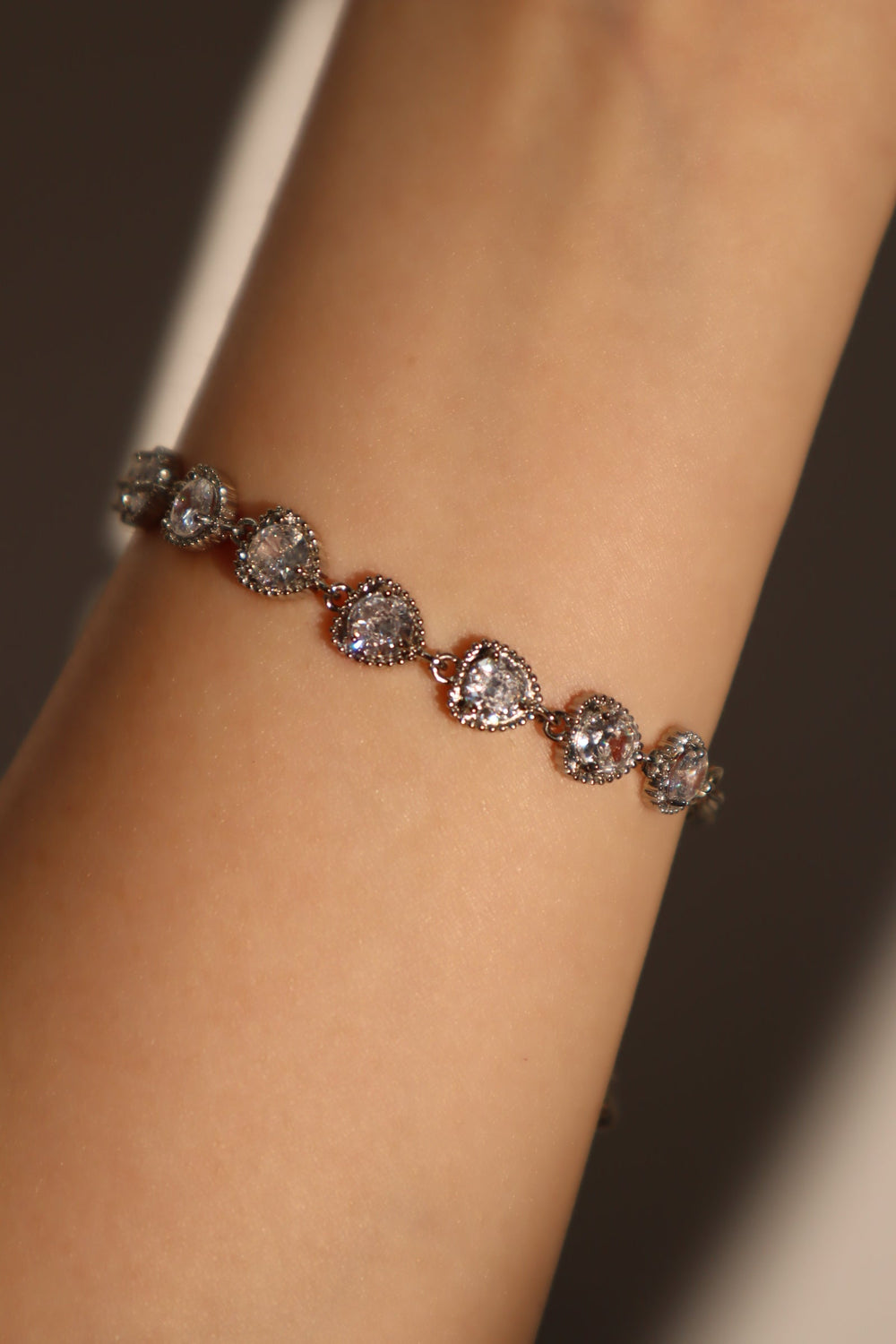Bracciale con cuore multidiamante