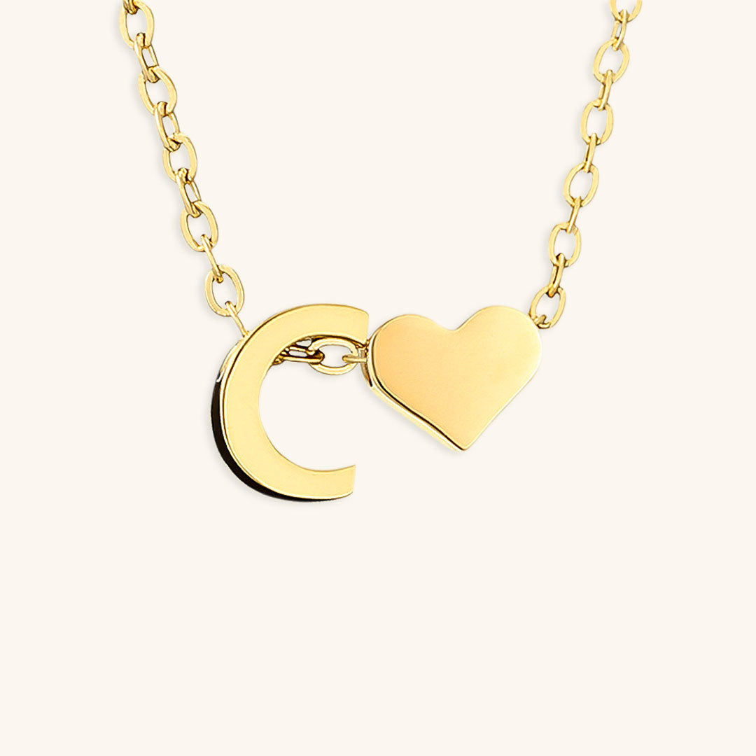 Collana con lettera iniziale Ria in oro