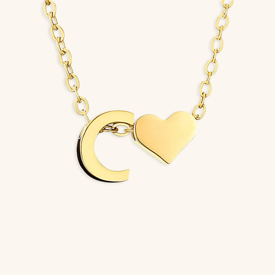 Collana con lettera iniziale Ria in oro