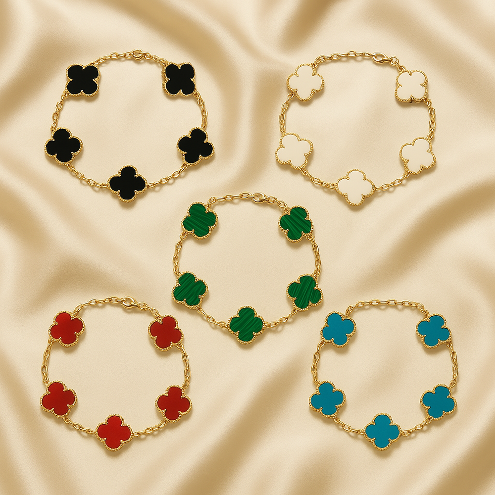 Set di sei braccialetti portafortuna