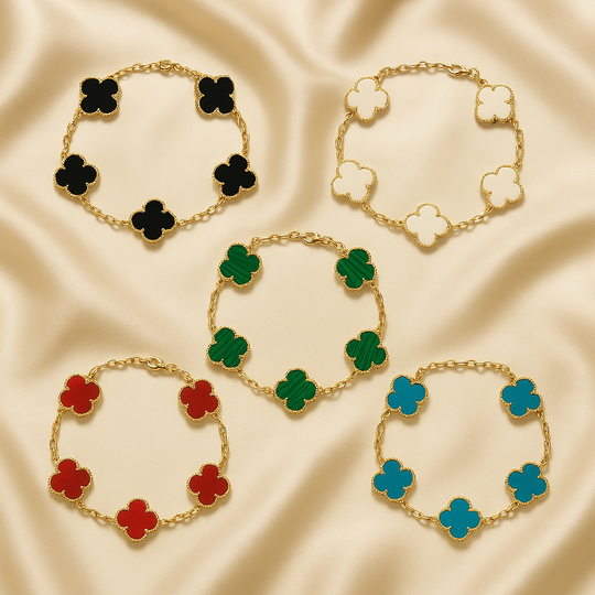 Set di sei braccialetti portafortuna