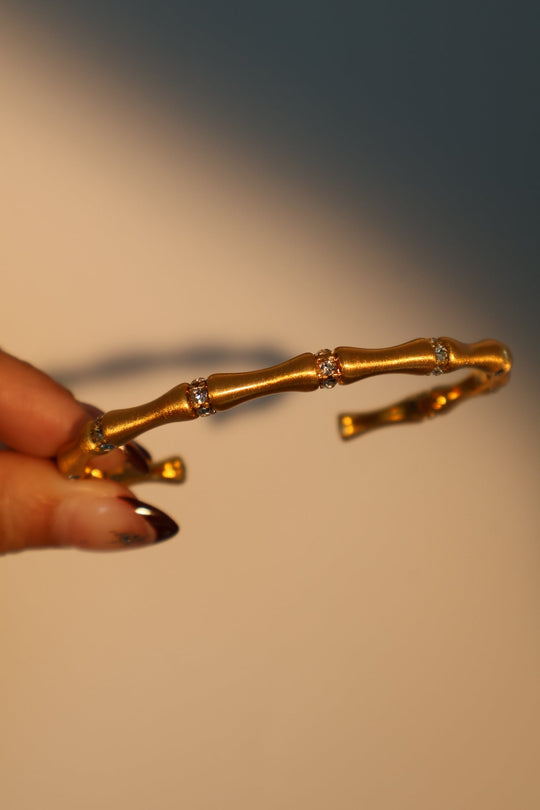 Bracciale in bambù con diamanti