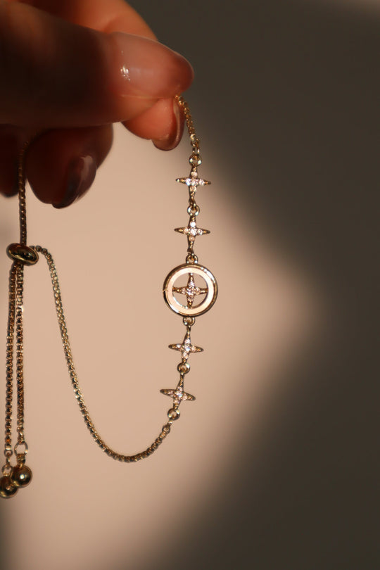Bracciale con stella polare in diamanti